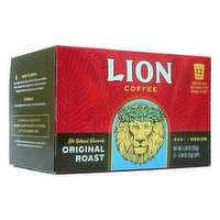 Lion Coffee Original Roast, Medium, Cups, 12 Each