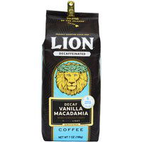 Lion Coffee Decaf Vanilla Macadamia Roast, Ground, 10 Ounce