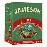 Jameson Whiskey Cola Cans (4-pack), 1420 Millilitre