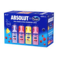 Absolut Ocean Spray Asorted Vodka Cranberry Juice Cocktails (8-pack), 2840 Millilitre