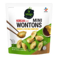 Bibigo Korean Style  Chicken & Vegetable Mini Wontons, 24 Ounce