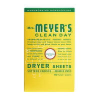 Mrs. Meyer's Clean Day Dryer Sheets, Honeysuckle, 80 Each