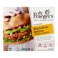 Dr. Praeger's Black Bean Quinoa Veggie Burgers (4-count), 60 Ounce