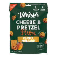 Whisps Cheese & Pretzel Bites, Honey Mustard, 2.5 Ounce