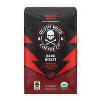 Death Wish Dark Roast Whole Bean Coffee, 10 Ounce