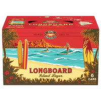 Kona Brewing Longboard Island Lager, Cans (Pack of 6), 72 Ounce