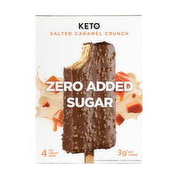 Keto Pint Salted Caramel Crunch Zero Added Sugar Ice Cream Bars, 4 Each