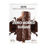 Keto Pint Triple Chocolate Crunch Zero Added Sugar Ice Cream Bars, 4 Each