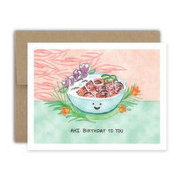 Bright Spot Design "Ahi Birthday" Card, 1 Each