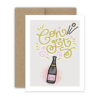 Bright Spot Design Champagne Congrats Card, 1 Each