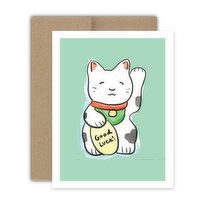 Bright Spot Design Good Luck Maneki Cat Card, 1 Each