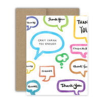 Bright Spot Design Text Bubble Thank You Card, 1 Each