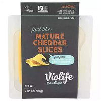 Violife Cheese Slices, Mature Cheddar , 7.1 Ounce