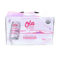 Ola Organic Hard Seltzer, Hawaiian Hibiscus Lavender, Cans (Pack of 6), 72 Ounce