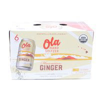 Ola Hard Seltzer, Hawaiian Ginger, Cans (Pack of 6), 72 Ounce