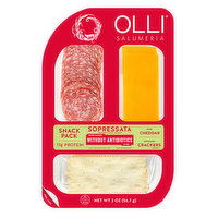 Olli Snack Pack Sopressata Cheddar, 2 Ounce