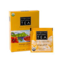 Hawaii Natural Tea Mango Peach Tea, 20 Each