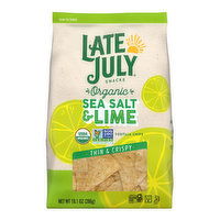 Late July Restaurant Tortilla Chips Sea Salt Lime, 10.1 Ounce