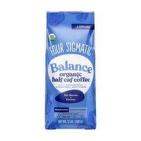 Four Sigmatic Balance Organic Half Caf Ground Coffee, 12 Ounce