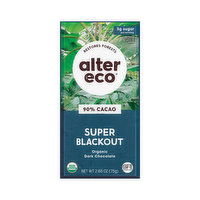 Alter Eco Choc Super Blackout Organic Dark Chocolate 90%, 2.65 Ounce