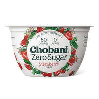 Chobani Zero Sugar Strawberry, 5.3 Ounce