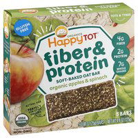 Happy Tot Fiber Protein Bar Apple Spinach, 4.4 Ounce