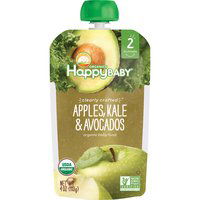Happy Baby Organic Baby Food, Apples, Kale & Avocados, Stage 2, 4 Ounce