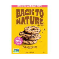 Back To Nature Fudge Striped Cookies, 7.7 Ounce