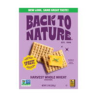 Back To Nature Harvest Whole Wheat Crackers, 7 Ounce