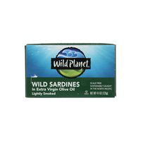 Wild Planet Sardines in Extra Virgin Olive Oil, Lightly Smoked, 4.38 Ounce