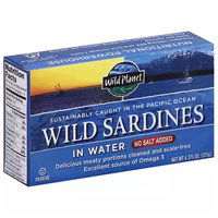 Wild Planet No Salt Added Sardines in Water, 4.375 Ounce