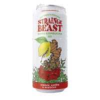 Strange Beast Ginger, Lemon, & Hibiscus Hard Kombucha (6-pack), 72 Ounce