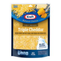 Kraft Finely Shredded Triple Cheddar Cheese, 8 Ounce