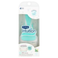 Schick Intuition Sensitive Care Women's Razor With Natural Aloe, 1 Razor Handle & 2 Refill Blades, 1 Each