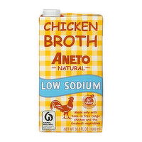 Aneto Broth Chicken Low Sodium, 34 Ounce