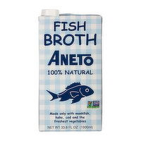 Aneto Broth Fish, 34 Ounce