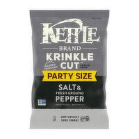 Kettle Krinkle Cut Potato Chips, Salt & Fresh Ground Pepper, 15 Ounce
