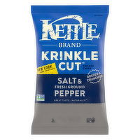 Kettle Krinkle Cut Potato Chips, Salt & Fresh Ground Pepper, 15 Ounce