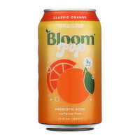 Bloom Pop Classic Orange Prebiotic Soda, 12 Ounce