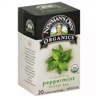 Newman's Own Organic Herbal Tea, Peppermint, 20 Each