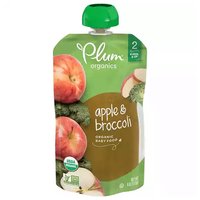 Plum Organics Baby Food, Organic, Broccoli & Apple, 2, 4 Ounce