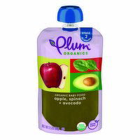 Plum Organics Stage 2, Apple Spinach Avocado, 3.5 Ounce