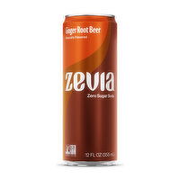 Zevia Ginger Root Beer Zero Sugar Soda (Single), 12 Ounce