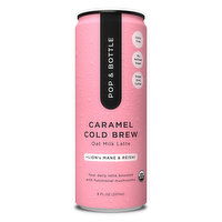 Pop & Bottle Oat Latte Cold Brew Caramel, 8 Ounce