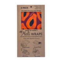 Meli Wraps Papaya (Pack of 3), 3.5 Ounce