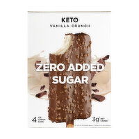 Keto Pint Vanilla Crunch Zero Added Sugar Ice Cream Bars, 4 Each