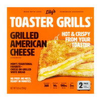 Lily's Toaster Grills Grilled American Cheese Sandwich, 2 count, 8 Ounce