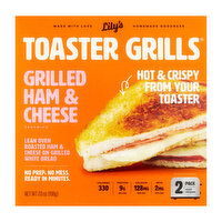 Lily's Toaster Grills Ham & Cheese Sandwich, 2 count, 8 Ounce