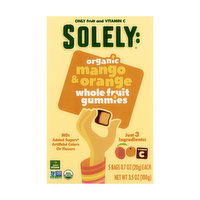 Solely Organic Mango & Orange Whole Fruit Gummies, 3.5 Ounce