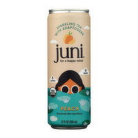 Juni Sparkling Peach Tea, 12 Ounce